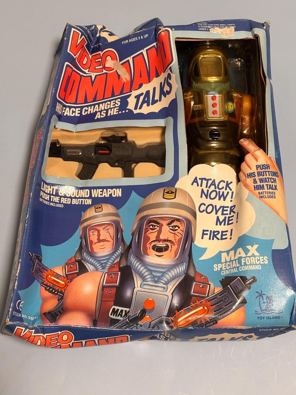 Vintage Toy Island Video Command 1992 12" Action Figure "Max"